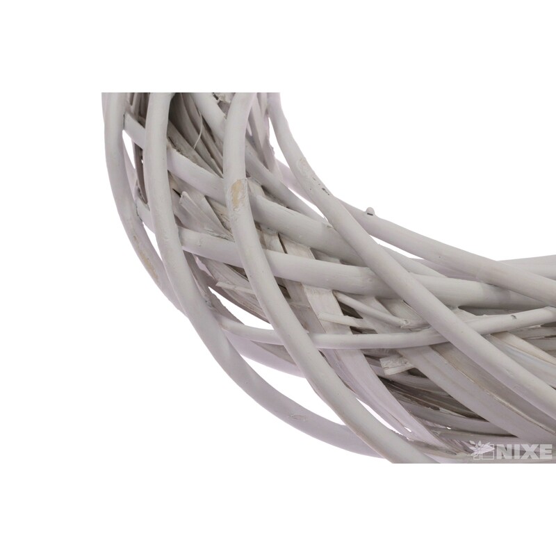 VĚNEC PROUTĚNÝ 35cm*BÍLÁ