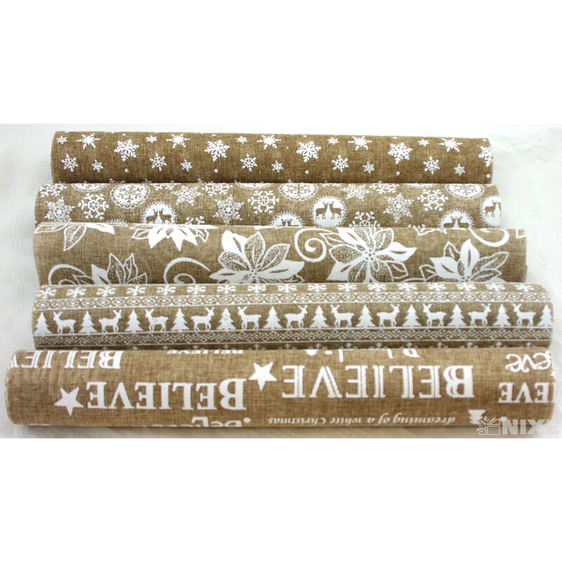 ROLE JUTA VÁNOCE 48cmx4,5m*PŘÍRODNÍ+BÍLÁ