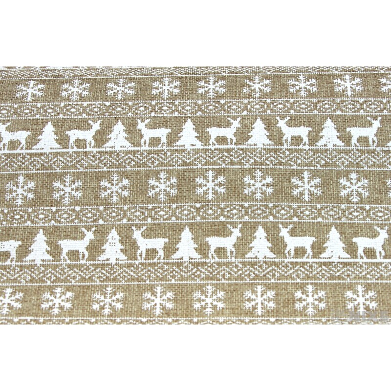 ROLE JUTA VÁNOCE 48cmx4,5m*PŘÍRODNÍ+BÍLÁ