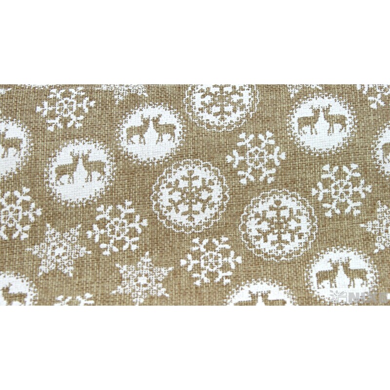 ROLE JUTA VÁNOCE 48cmx4,5m*PŘÍRODNÍ+BÍLÁ