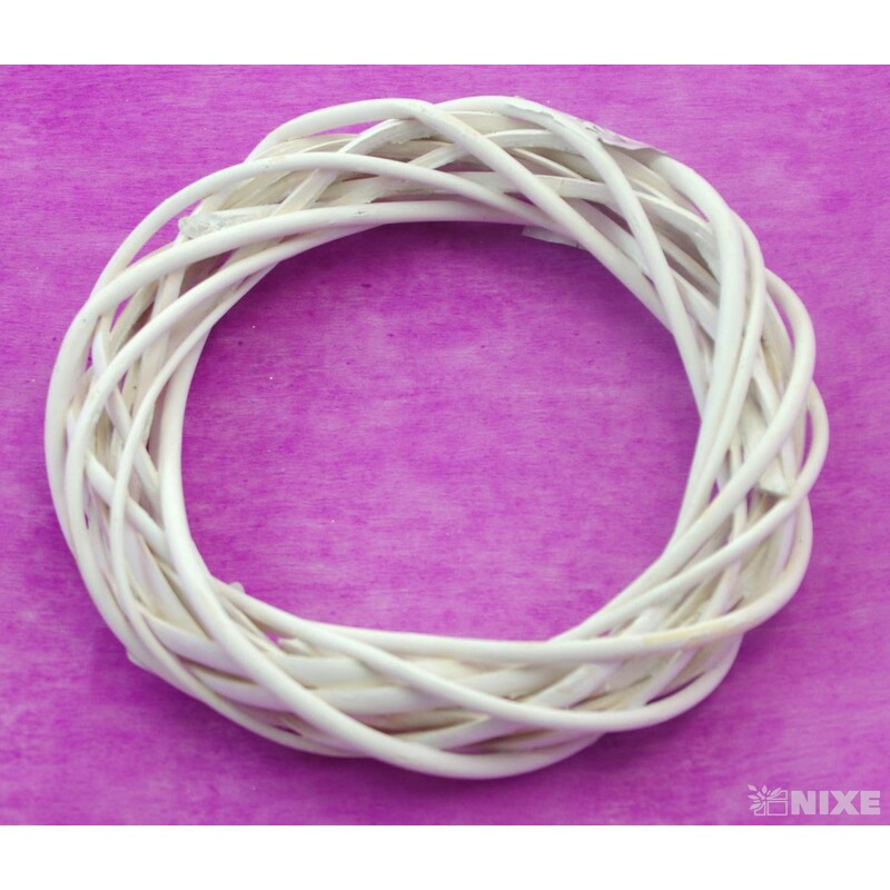 VĚNEC PROUTĚNÝ 19cm*BÍLÁ