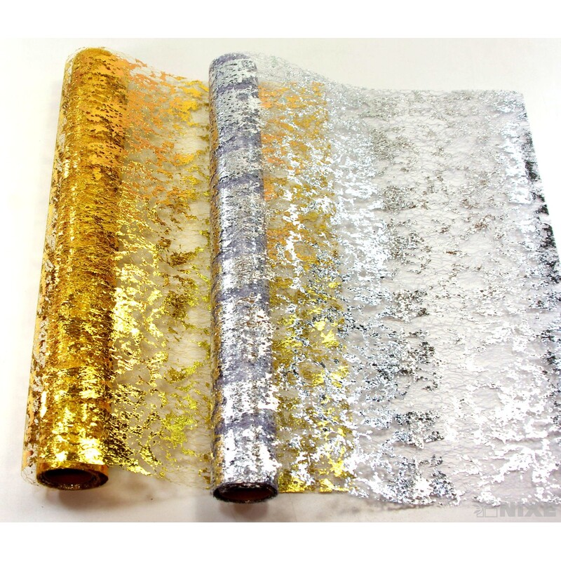 SPIDER ORGANZA METAL 48cmx4,5m*MIX BAREV