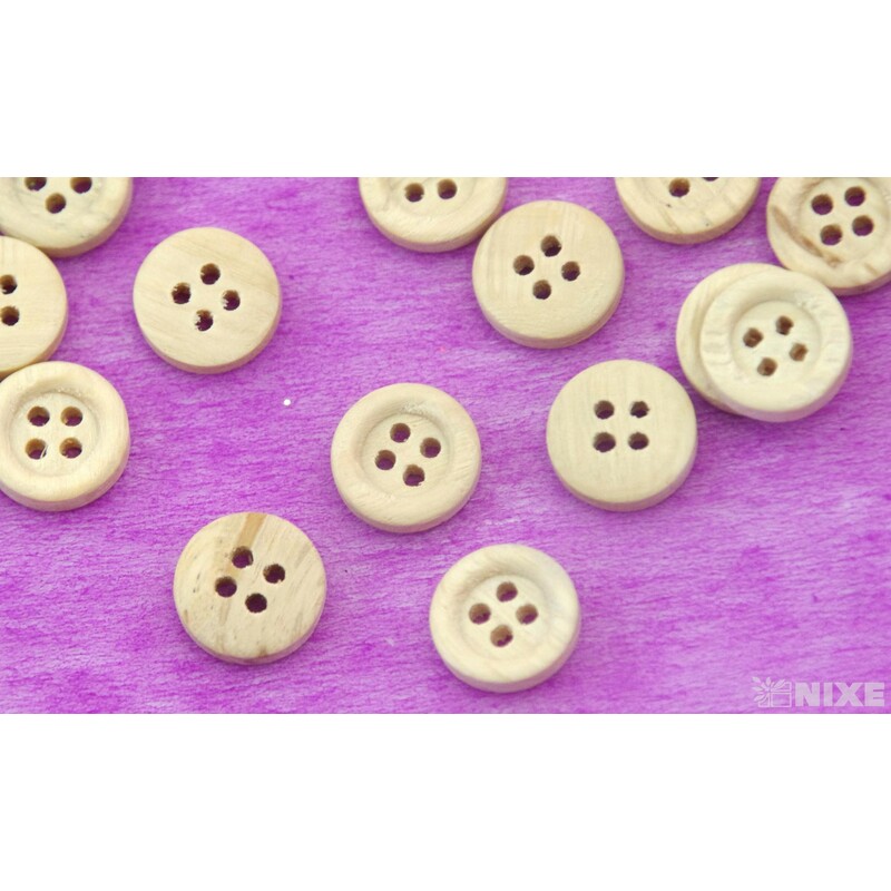 KNOFLÍKY 1cm 100ks*PŘÍRODNÍ