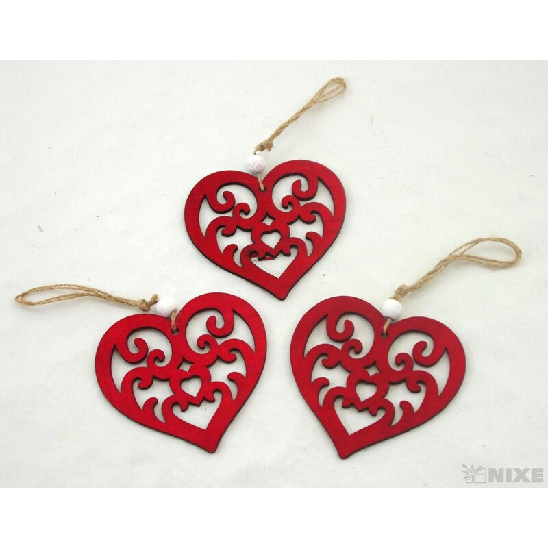ZÁVĚS SRDCE D 3ks 9cm*