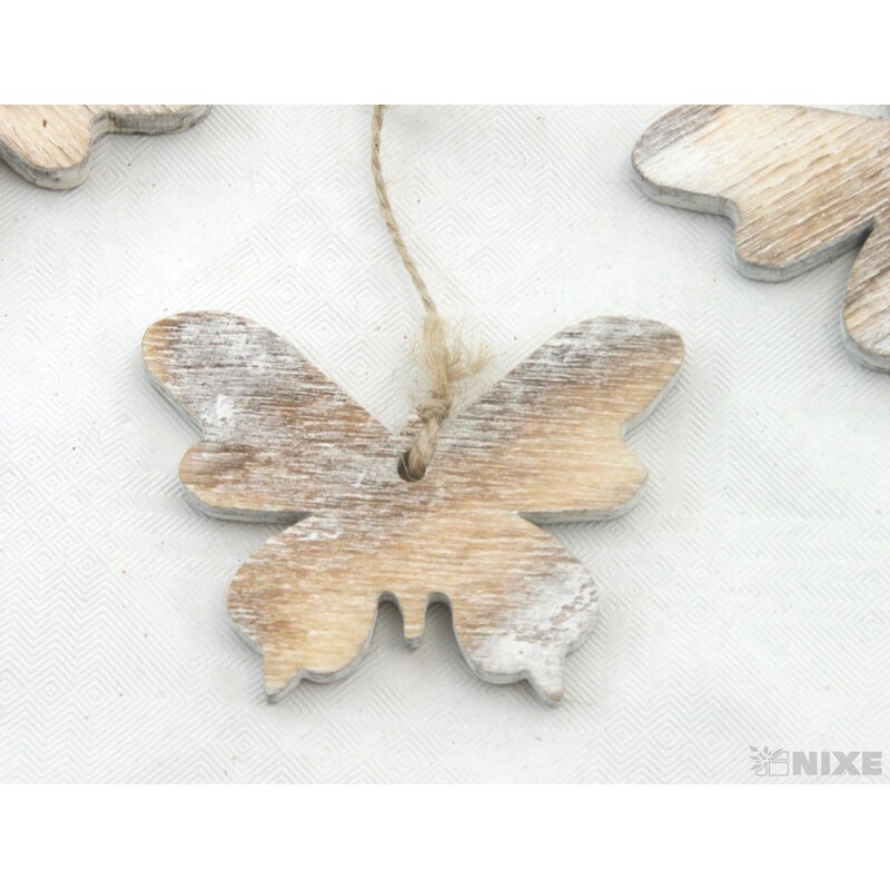 ZÁVĚS MOTÝL D 4x6cm 3ks*PŘÍRODNÍ