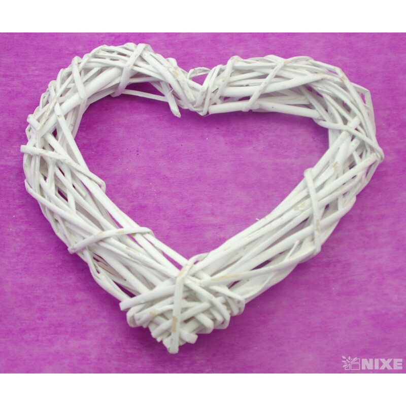 ZÁVĚS SRDCE 28cm*BÍLÁ