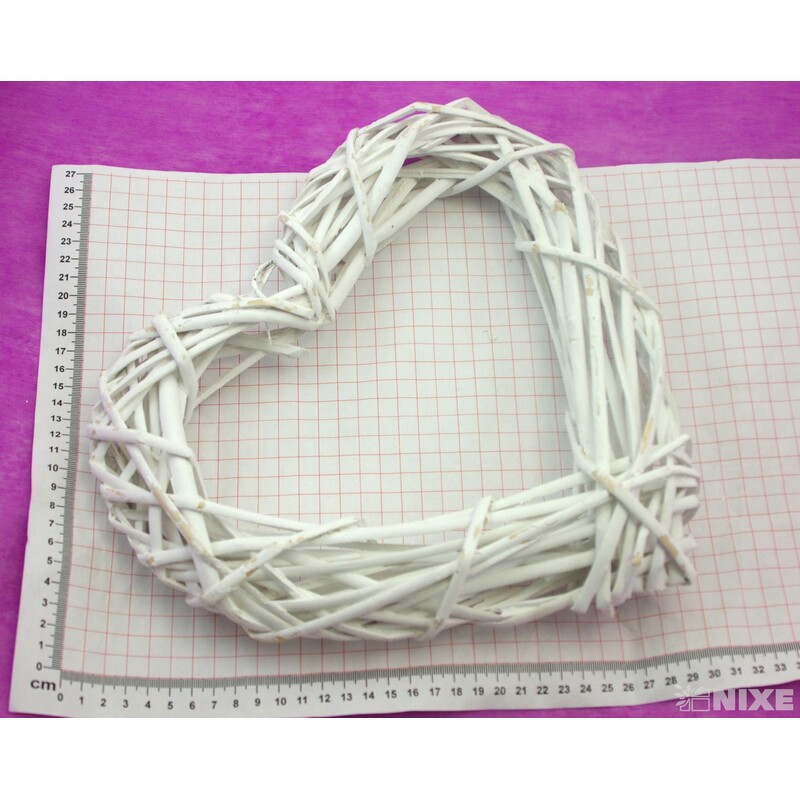 ZÁVĚS SRDCE 28cm*BÍLÁ