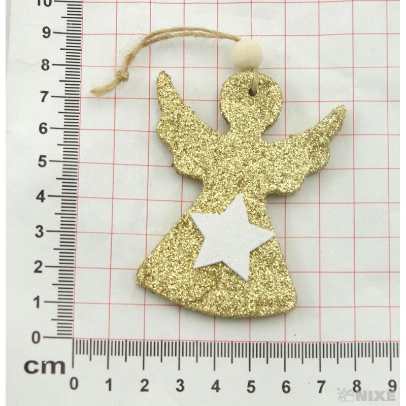 ZÁVĚS ANDĚL D 7cm 10ks*ZLATÁ