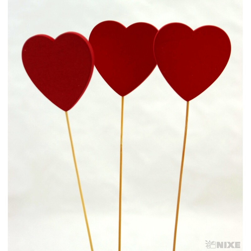 ZÁPICH D SRDCE 06x26cm 12ks*ČERVENÁ