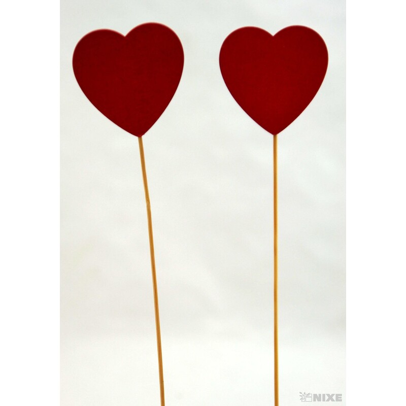 ZÁPICH SRDCE 4x25cm 12ks*ČERVENÁ