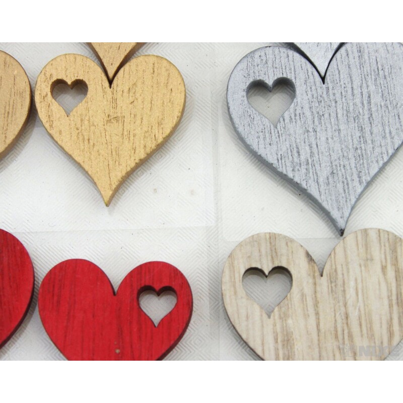 SRDCE NALEP. 3,5-4,5cm 6ks*MIX BAREV