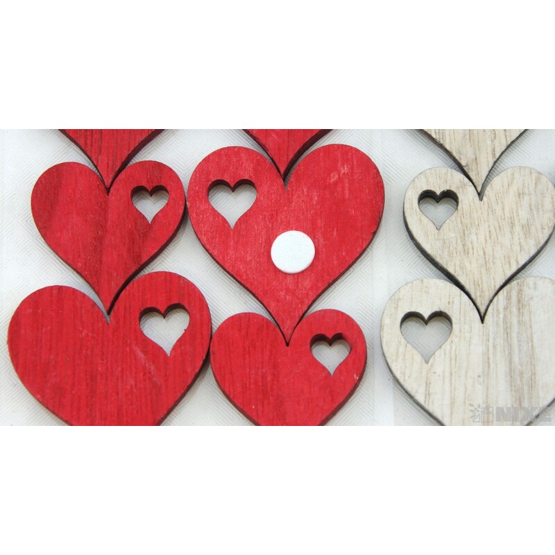 SRDCE NALEP. 3,5-4,5cm 6ks*MIX BAREV