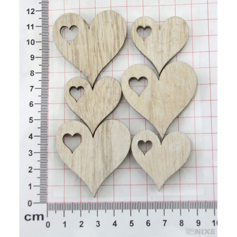 SRDCE NALEP. 3,5-4,5cm 6ks*MIX BAREV