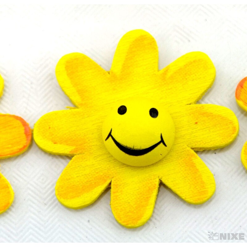 SLUNÍČKO NALEP. 3cm 9ks*ŽLUTÁ