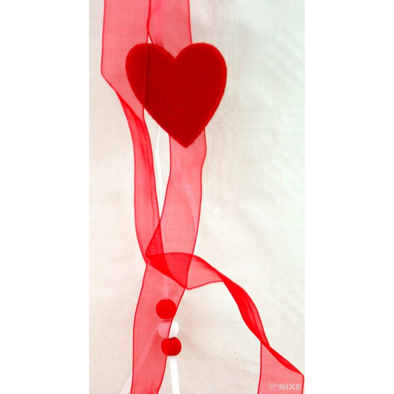 ZÁVĚS FILC SRDCE 22x55cm*ČERVENÁ