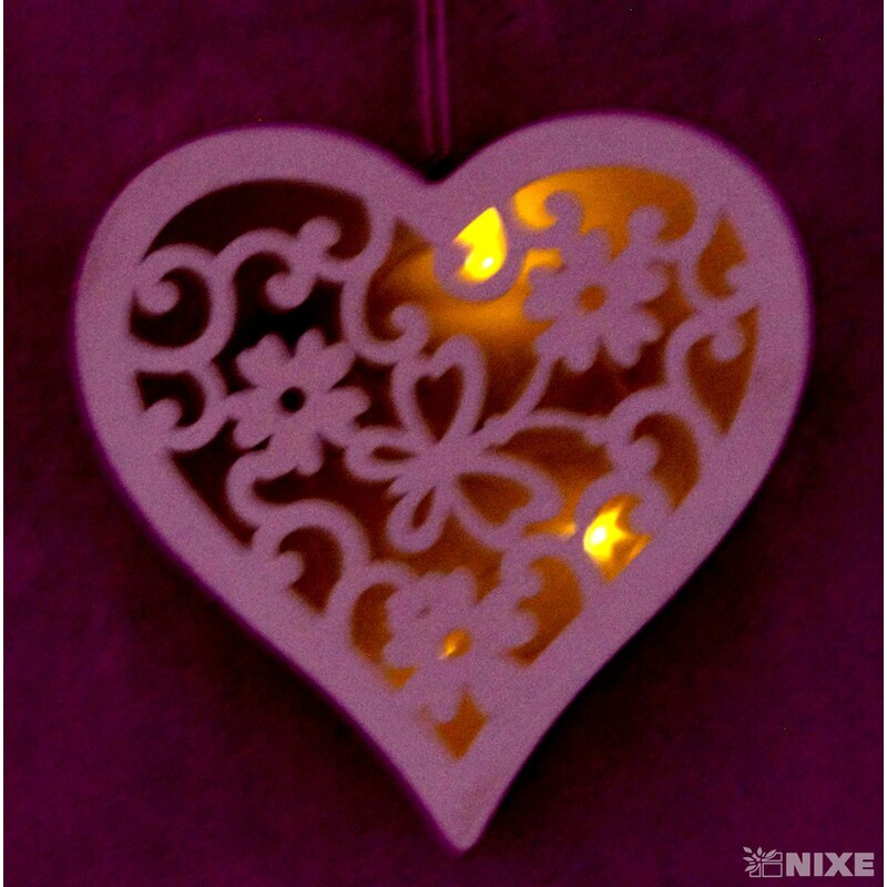 SRDCE LED 12,6cm*BÍLÁ