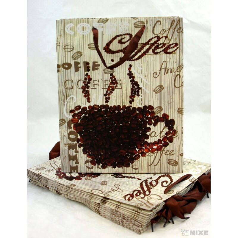 TAŠKA P KÁVA 25x32x10cm*HNĚDÁ