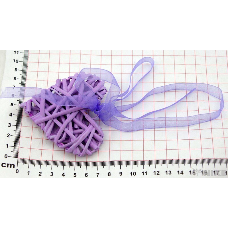 ZÁVĚS SRDCE 08cm*FIALOVÁ