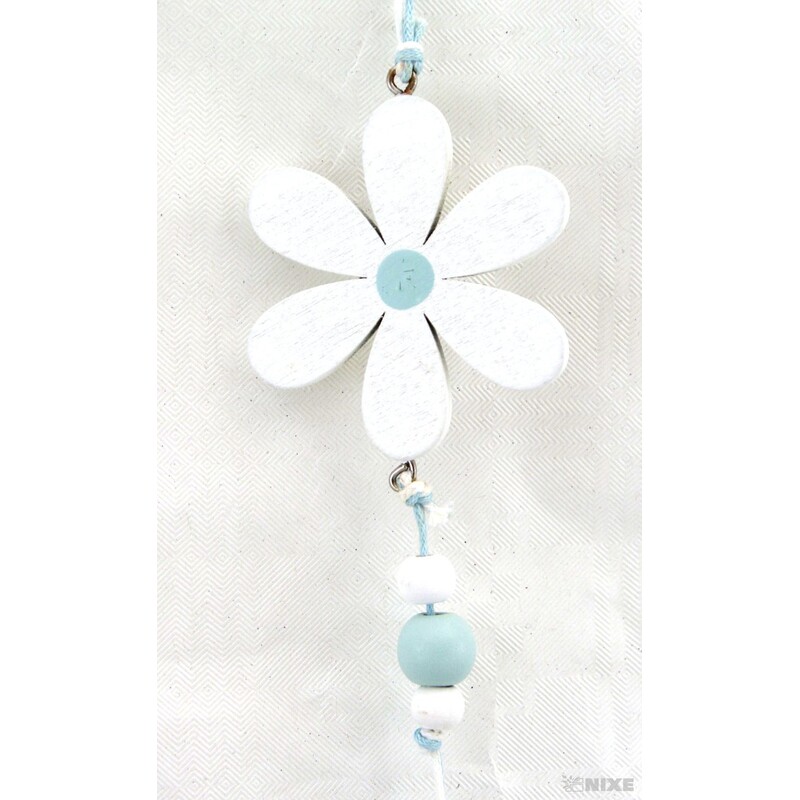 ZÁVĚS KYTKA DŘEVO 8x40cm*MODRÁ SV.