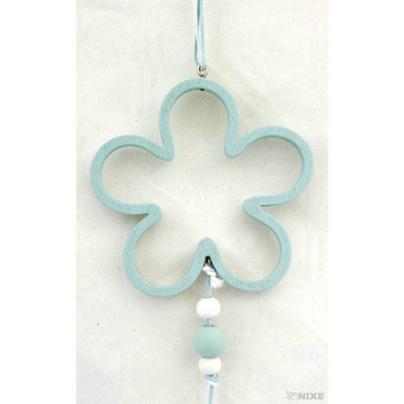 ZÁVĚS KYTKA DŘEVO 8x40cm*MODRÁ SV.