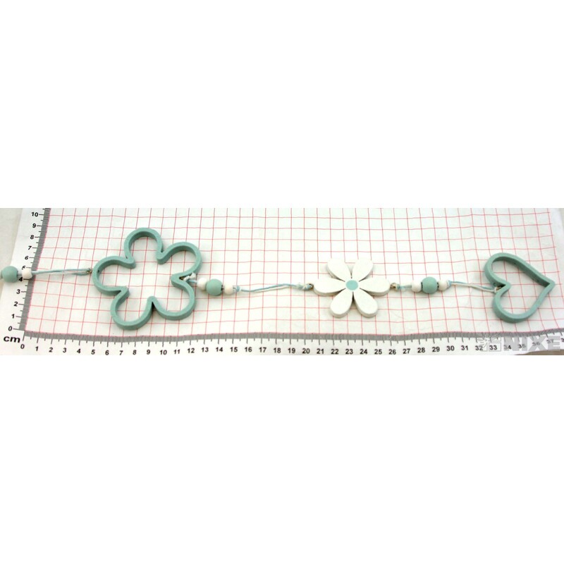 ZÁVĚS KYTKA DŘEVO 8x40cm*MODRÁ SV.