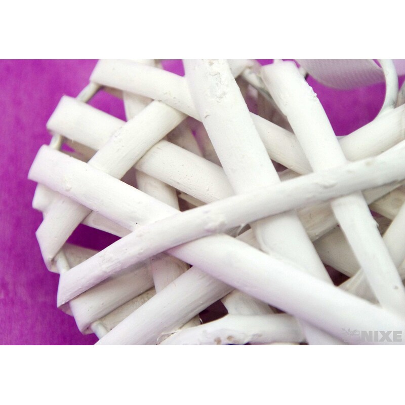 SRDCE ZÁVĚS 10cm*BÍLÁ