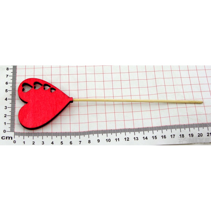 ZÁPICH SRDCE 5ks 6x20cm*ČERVENÁ