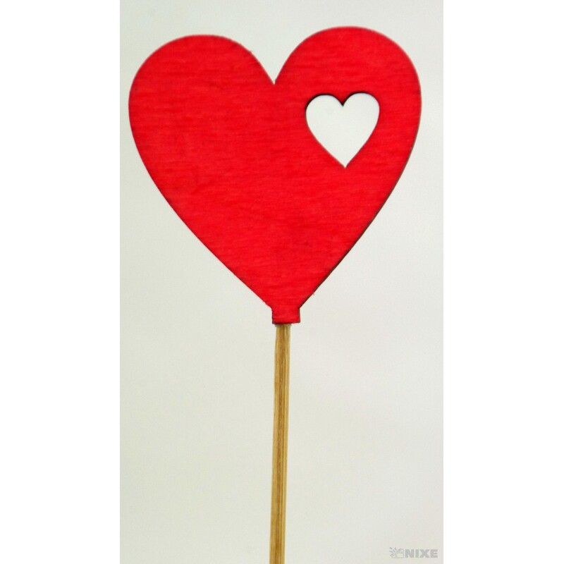 ZÁPICH SRDCE 5ks 5x18cm*ČERVENÁ