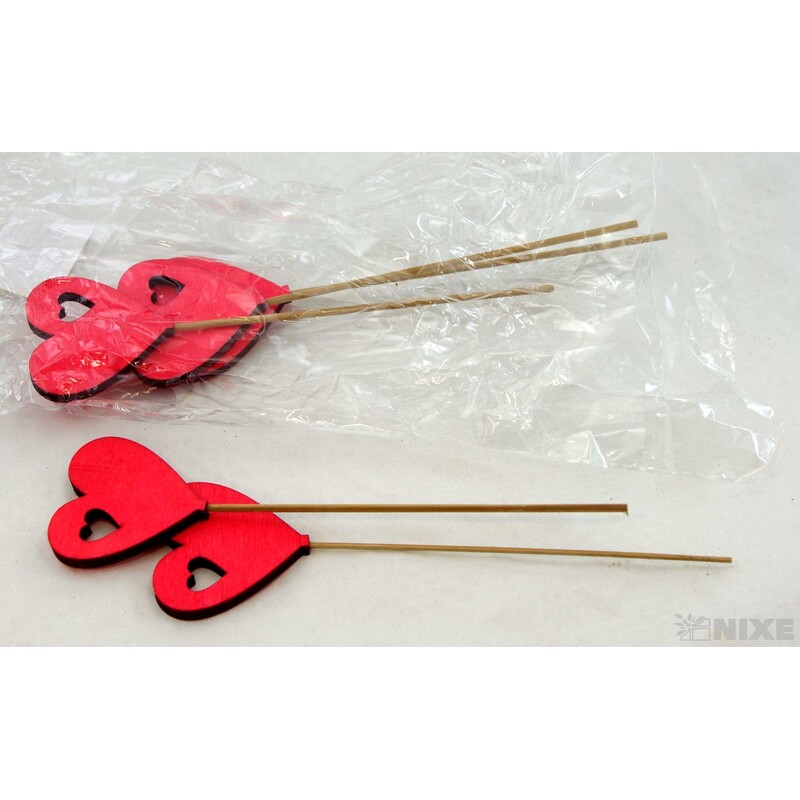 ZÁPICH SRDCE 5ks 5x18cm*ČERVENÁ