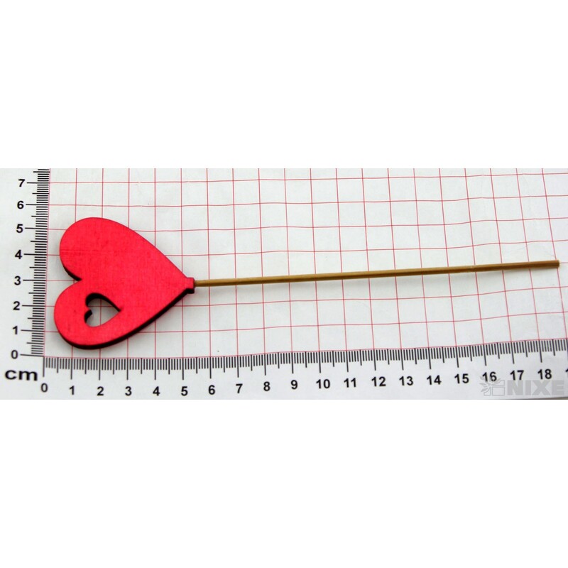 ZÁPICH SRDCE 5ks 5x18cm*ČERVENÁ