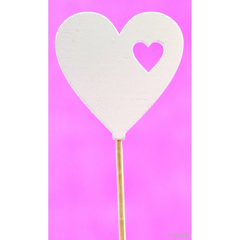 ZÁPICH SRDCE 5ks 5x18cm*BÍLÁ