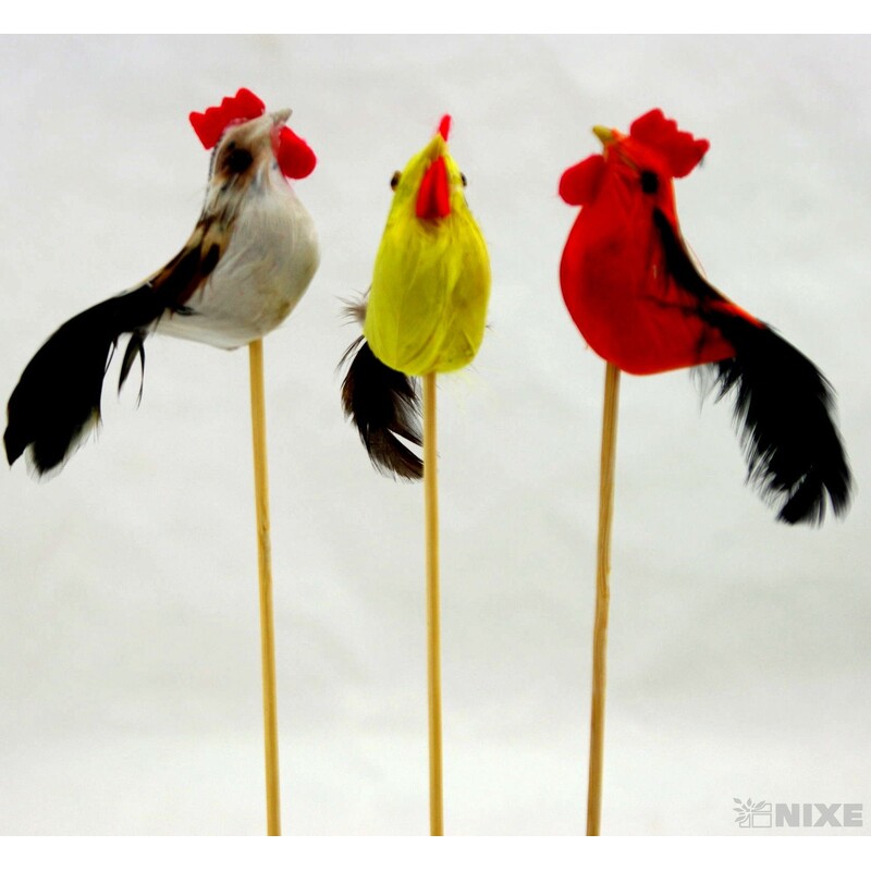 ZÁPICH KOHOUT 12ks 5x20cm*MIX BAREV