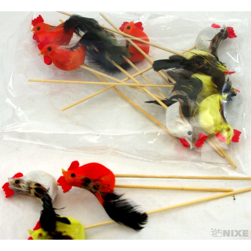 ZÁPICH KOHOUT 12ks 5x20cm*MIX BAREV