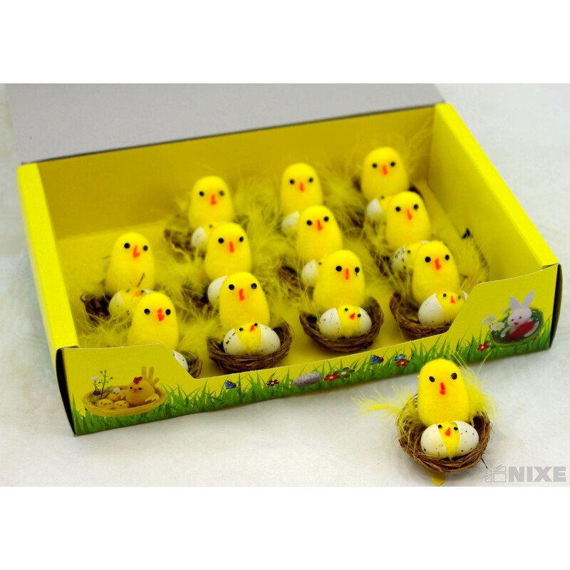 KUŘÁTKA 3cm 12ks*ŽLUTÁ