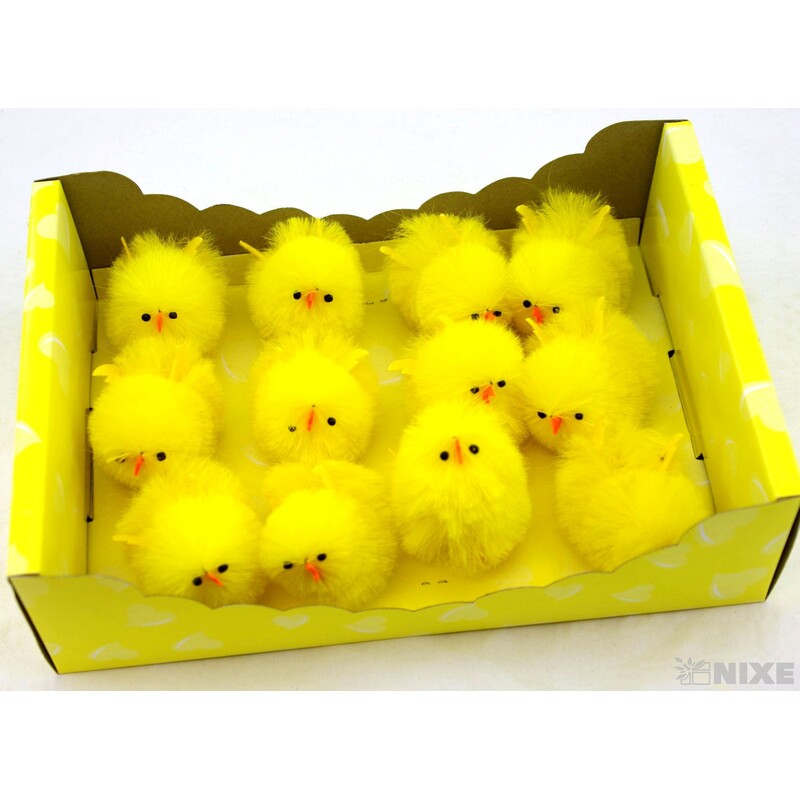 KUŘÁTKA 5cm 12ks*ŽLUTÁ