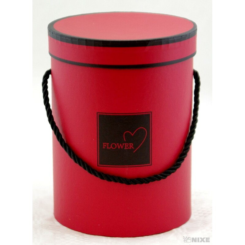 KVĚTINOVÝ BOX pr. 13x18cm*ČERVENÁ TM.