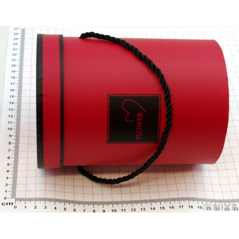 KVĚTINOVÝ BOX pr. 13x18cm*ČERVENÁ TM.