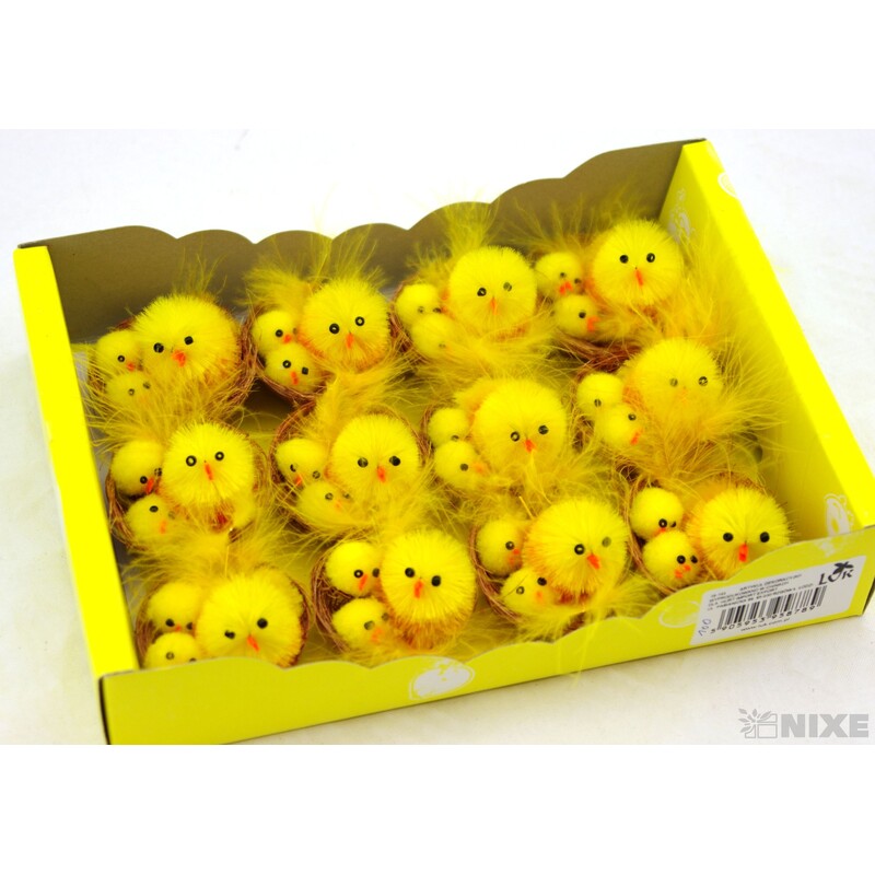 KUŘÁTKA 2x5cm 12ks*ŽLUTÁ