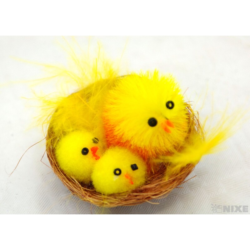 KUŘÁTKA 2x5cm 12ks*ŽLUTÁ