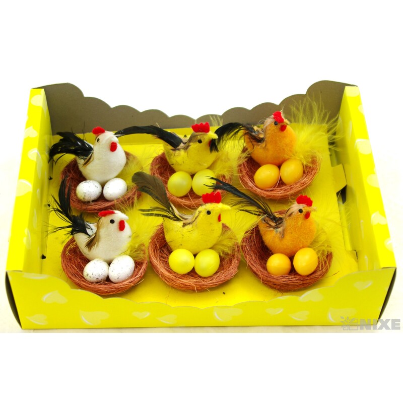 KUŘÁTKA 5x5cm 6ks*ŽLUTÁ