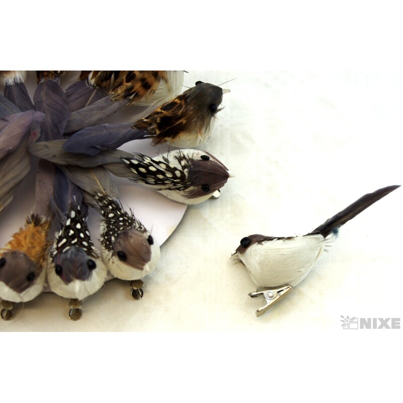 PTÁČEK  KLIPS 7cm 16ks*PŘÍRODNÍ