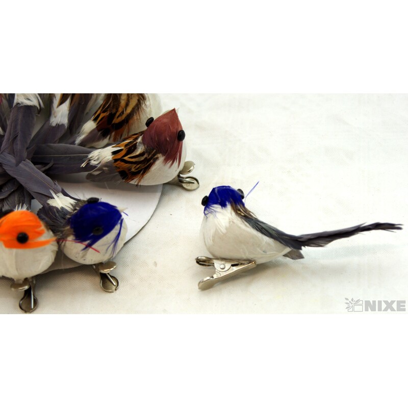 PTÁČEK  KLIPS 8cm 12ks*MIX BAREV