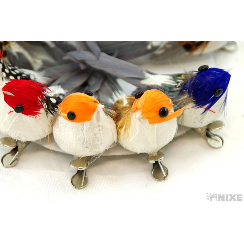 PTÁČEK  KLIPS 8cm 12ks*MIX BAREV