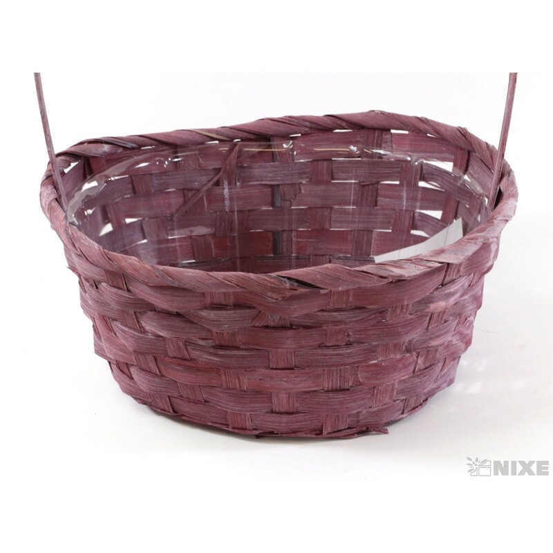 KOŠ OVÁL PROUTĚNÝ 09x16x38cm*MIX BAREV