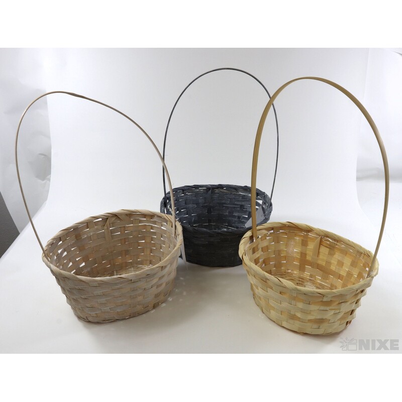 KOŠ OVÁL PROUTĚNÝ 09x16x38cm*MIX BAREV