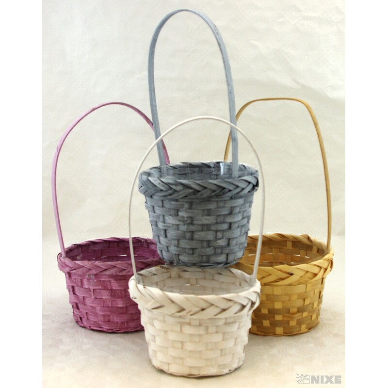 KOŠ PROUTĚNÝ 08x14x30cm*MIX BAREV