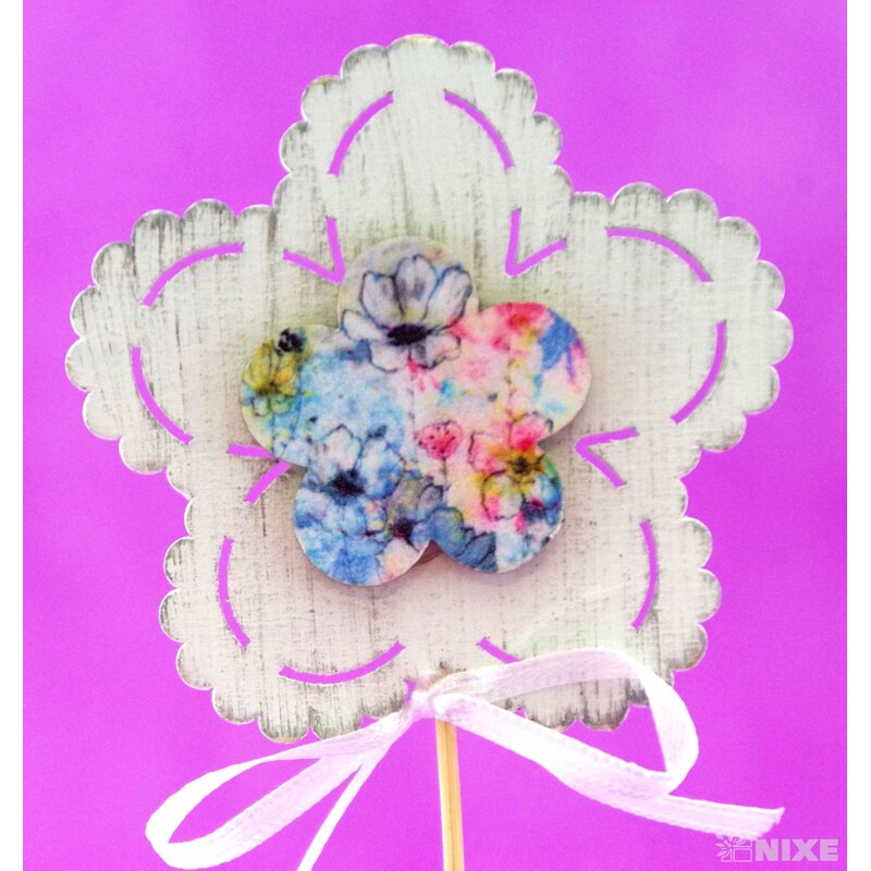 ZÁPICH D KVĚT 7x27cm 6ks*BÍLÁ