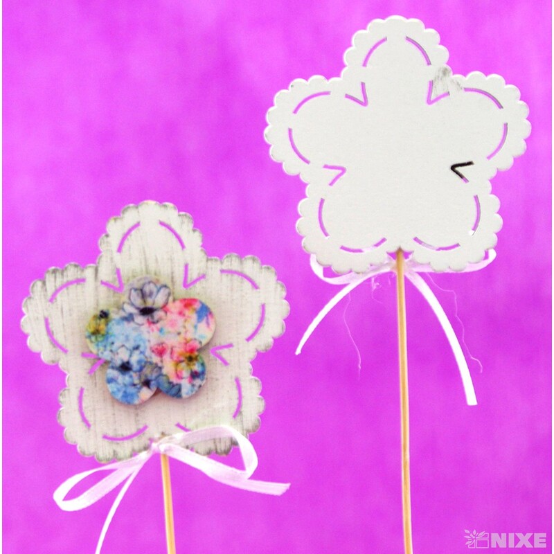 ZÁPICH D KVĚT 7x27cm 6ks*BÍLÁ