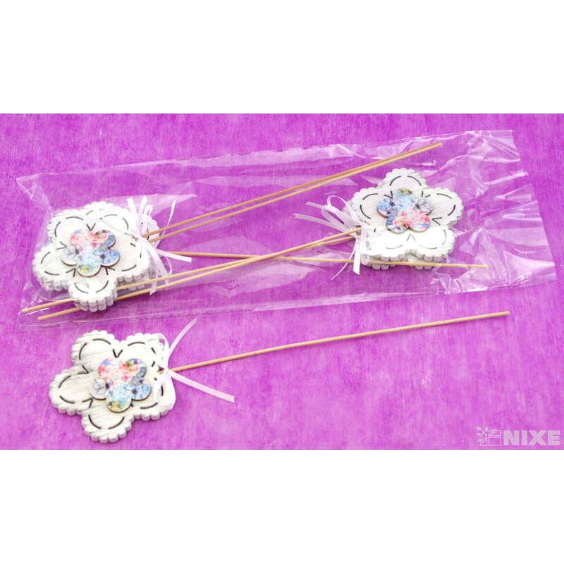 ZÁPICH D KVĚT 7x27cm 6ks*BÍLÁ