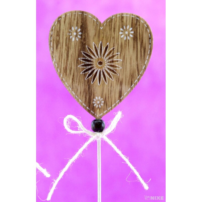 ZÁPICH D SRDCE 7x27cm 6ks*MIX BAREV